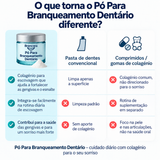 Pó para branqueamento dentário aprovado por dentistas