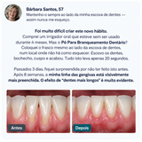 Pó para branqueamento dentário aprovado por dentistas